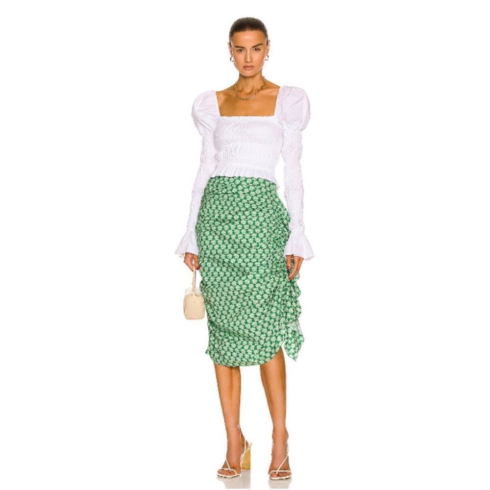 NWT RHODE Felicity Skirt Loves Me Not Emerald Size 2